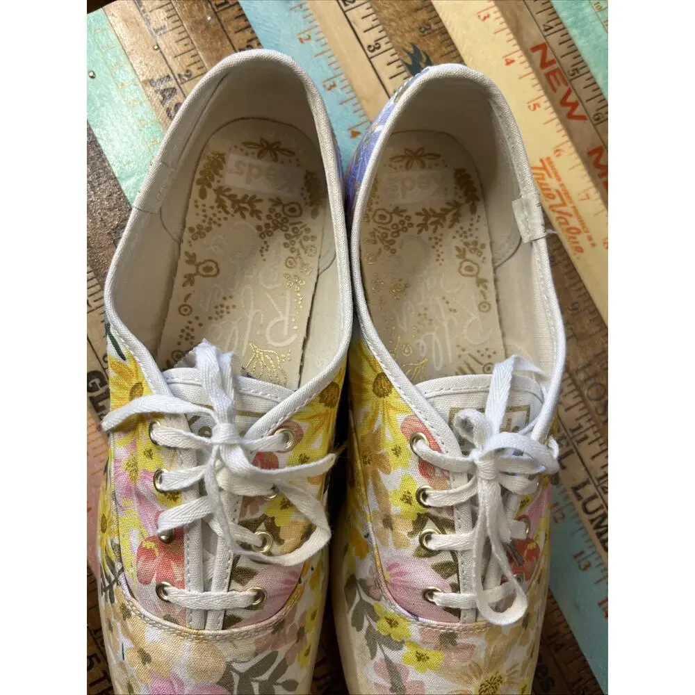 Keds x Rifle Paper Co Sz 10 Champion Marguerite Floral Pink WF66075 Classic Read